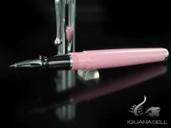 Aurora Talentum Colors Pink w/ Chrome Finish Cap Rollerball Pen - AU-D