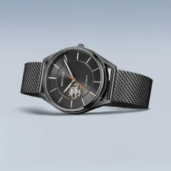 Bering Mens Watch Automatic polished brushed Grey Grey Dial 16743377