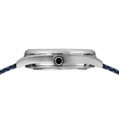 Bering Mens Watch Automatic polished brushed silver Blue Dial 16743307