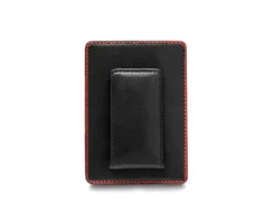 Bosca Deluxe Front Pocket Wallet Montreal Black and Amber Leather