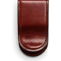 Bosca Leather Covered Money Clip Brown | Altman Luggage | Wallet Sale