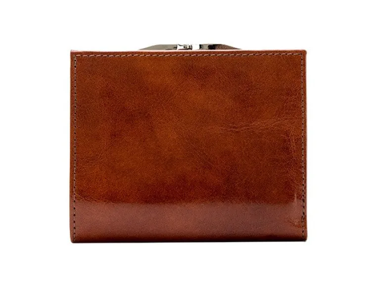 Bosca Old Leather Petite French Purse Amber