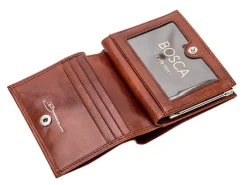 Bosca Old Leather Petite French Purse Amber