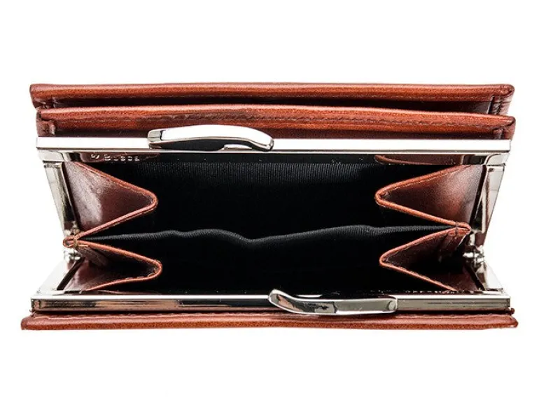 Bosca Old Leather Petite French Purse Amber
