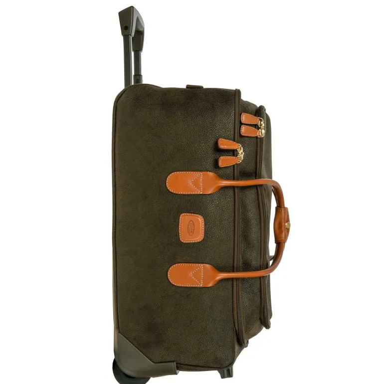 BRIC'S LIFE 21" CARRY-ON ROLLING DUFFLE BAG - OLIVE OR BLACK