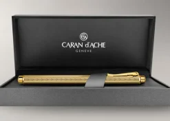 Caran D' Ache | Caran D' Ache Ecridor Chevron Gold Rollerball Pen | Pen Sale