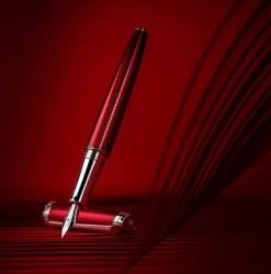 Caran D Ache Leman Carmine Red Fountain Pen | Altman Luggage Sale