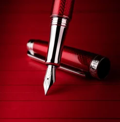 Caran D Ache Leman Carmine Red Fountain Pen | Altman Luggage Sale
