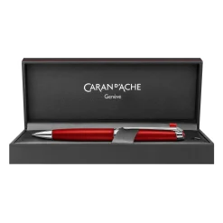 Caran D Ache Leman Carmine Red Ballpoint Pen | Altman Luggage Sale