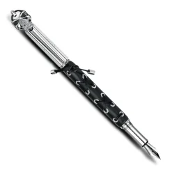 Caran d Ache Varius Ebony Silver Plated Rhodium Coated Fountain Pen