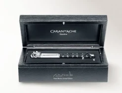 Caran d Ache Varius Ebony Silver Plated Rhodium Coated Fountain Pen