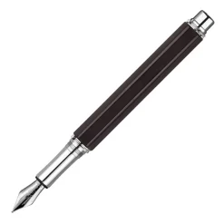 Caran d Ache Varius Ebony Silver Plated Rhodium Coated Fountain Pen