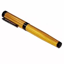 Conklin Herringbone Fountain Pen Yellow and Black | Altman Luggage