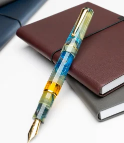 Delta Duna Oasis Blue Fountain Pen 14k Nib | Altman Luggage