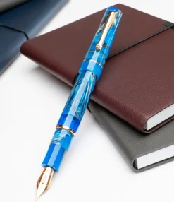 Delta Duna Oasis Blue Fountain Pen 14k Nib | Altman Luggage