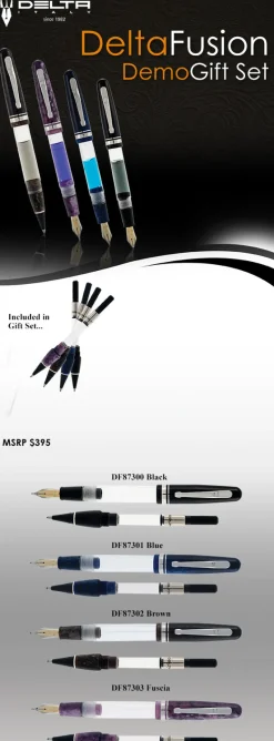 Delta Fusion 82 Demo Brown Fountain Pen | Altman Luggage Pen Sale