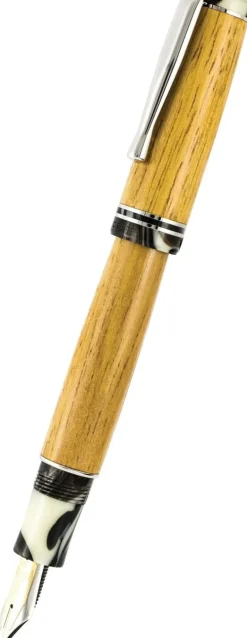 Delta Light Sea Wood Wooden Collection Fountain Pen 18k Fine Nib