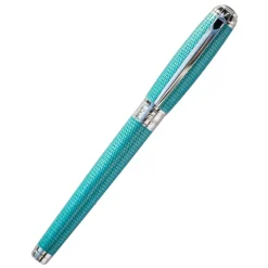 Dupont Line D Diamond Guilloche Rollerball Pen Aquamarine Altman Luggage