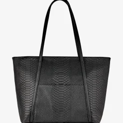 GiGi New York JESSICA ZIPPER TOTE Embossed Python Leather