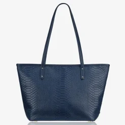 GiGi New York ZIP TAYLOR TOTE Embossed Python Leather