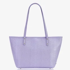 GiGi New York ZIP TAYLOR TOTE Embossed Python Leather