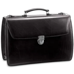 Jack Georges | Elements Collection Triple Gusset Flap Over Leather Briefcase 4403 | Altman Luggage