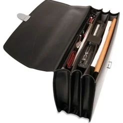Jack Georges | Elements Collection Triple Gusset Flap Over Leather Briefcase 4403 | Altman Luggage