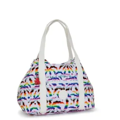 Kipling Art M Printed Tote Bag Rainbow Palm | Altman Luggage
