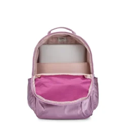 Kipling Seoul Extra Large Metallic Berry 17 Laptop Backpack | Altman Luggage