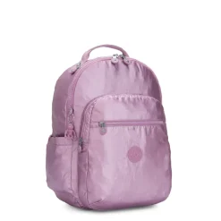 Kipling Seoul Extra Large Metallic Berry 17 Laptop Backpack | Altman Luggage