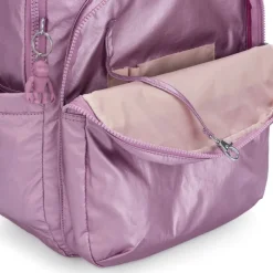Kipling Seoul Extra Large Metallic Berry 17 Laptop Backpack | Altman Luggage