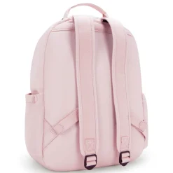 Kipling Seoul Large Metallic Pink Shine Laptop Backpack | Altman Luggage