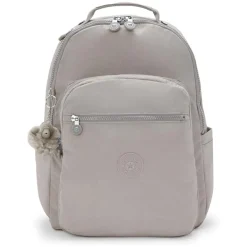 Kipling Seoul Large Nylon Laptop Backpack Grey Gris | Altman Luggage