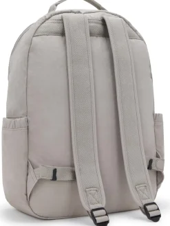 Kipling Seoul Large Nylon Laptop Backpack Grey Gris | Altman Luggage