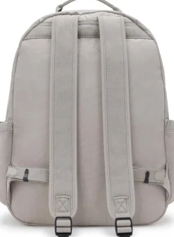 Kipling Seoul Large Nylon Laptop Backpack Grey Gris | Altman Luggage