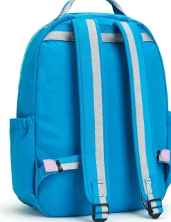 Kipling Seoul Large Nylon 15 Laptop Backpack Azure Sky Blue