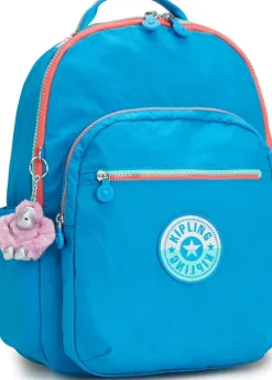 Kipling Seoul Large Nylon 15 Laptop Backpack Azure Sky Blue
