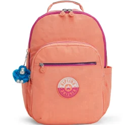 Kipling Seoul Large Nylon 15 Laptop Backpack Cool Coral Shade
