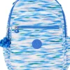 Kipling Seoul Large Printed 15 Laptop Backpack Diluted Blue