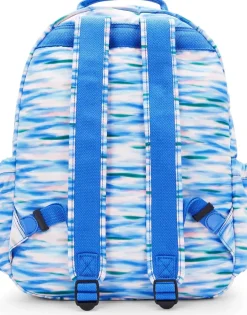 Kipling Seoul Large Printed 15 Laptop Backpack Diluted Blue