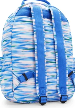 Kipling Seoul Large Printed 15 Laptop Backpack Diluted Blue