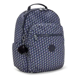 Kipling Seoul Large Printed 15 Laptop Backpack 3D K Blue | Altman Luggage