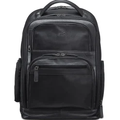 Mancini Leather Backpack for 15.6" Laptop with RFID Secure Pocket, 12.