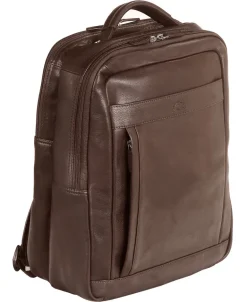 Mancini Leather Backpack for 15.6" Laptop / Tablet, 12" x 5.25" x 15",