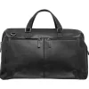 Mancini Leather Classic Carry-on Duffle Bag, 20" x 10" x 13.5", Black