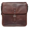 Mancini Leather Crossover Bag for 12" Laptop / Tablet with RFID Secure