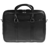 Mancini Leather Double Compartment Zippered Briefcase for 15.6" Laptop
