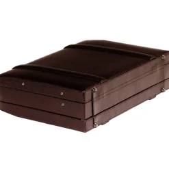 Mancini Leather Expandable Attache Case Burgundy | Altman Luggage