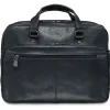 Mancini Leather Expandable Double Compartment Briefcase for 15.6'' Lap