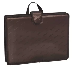 Mancini Leather Vanizia Deluxe Wheeled Catalog Case Brown